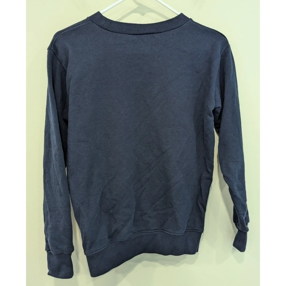 J. Crew Navy Le Ski? Oui Oui Terry Embroidered Crewneck Sweatshirt XXS